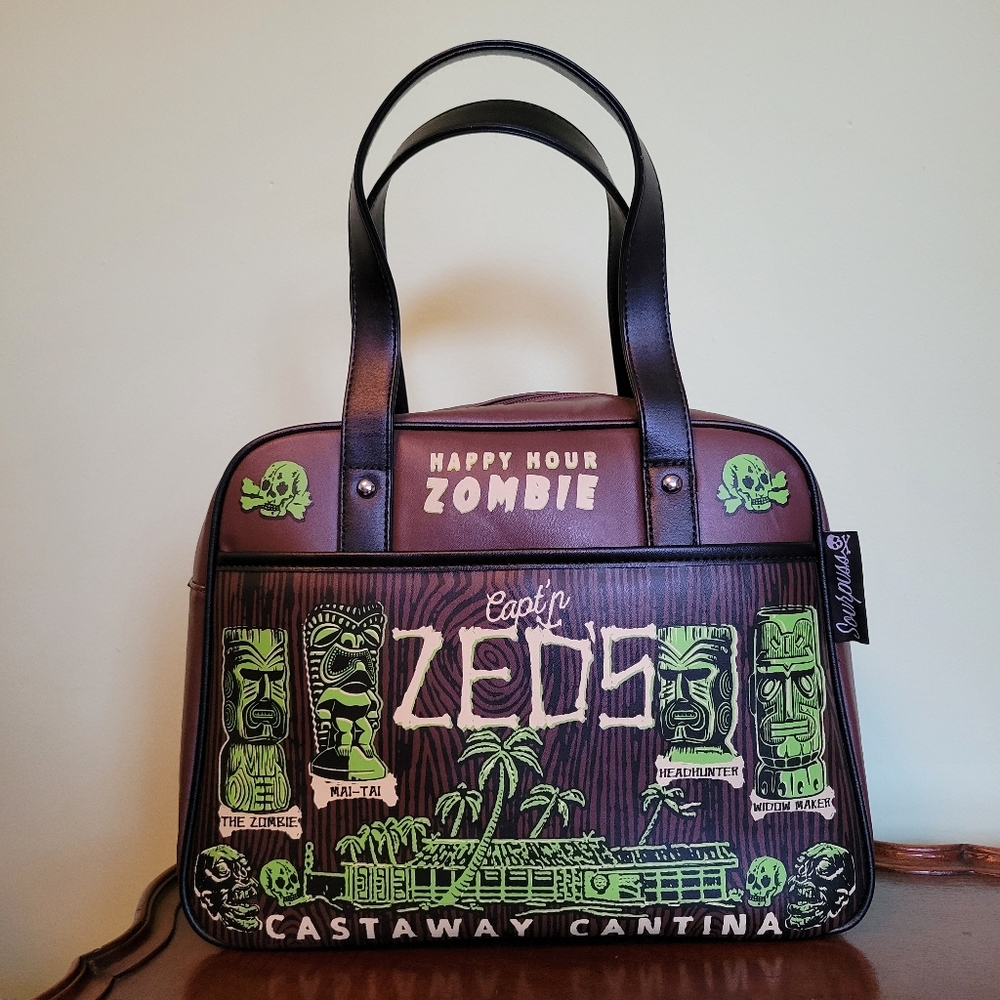 Sourpuss Tiki Capt'n Zeds Happy Hour Zombie Bowler Bag